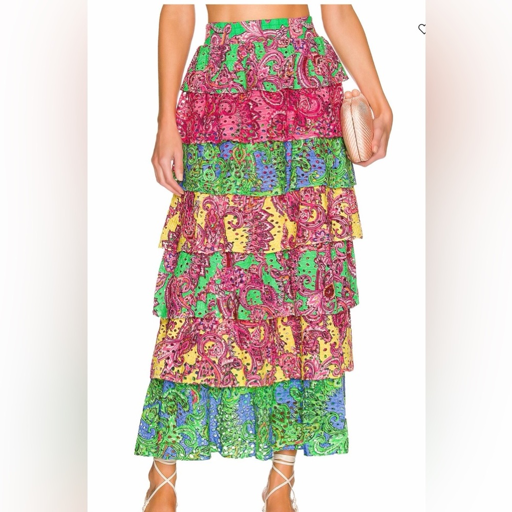 Alice and Olivia Jia Tiered Ruffle skirt - Picture 3 of 8